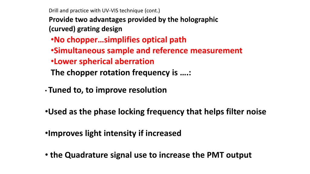 drill and practice with uv vis technique cont 1