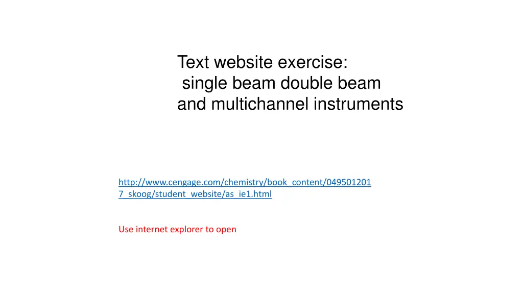 text website exercise single beam double beam