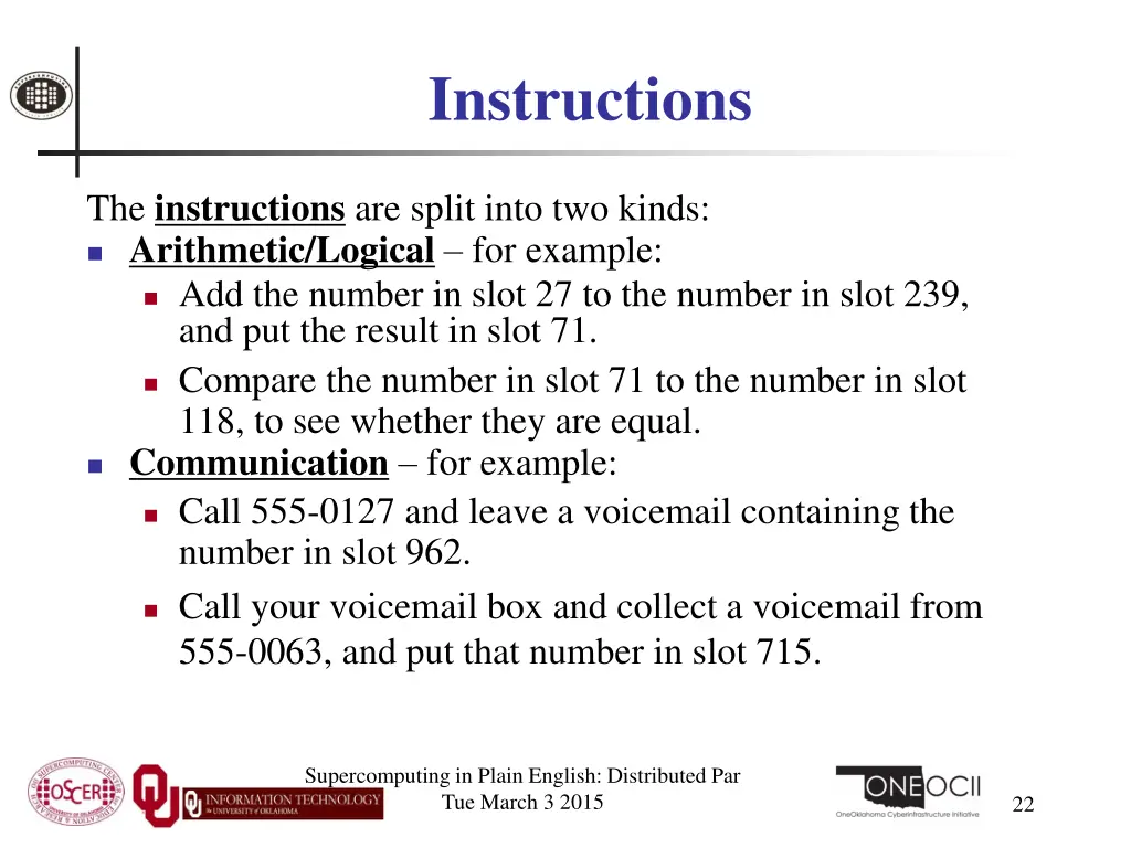 instructions