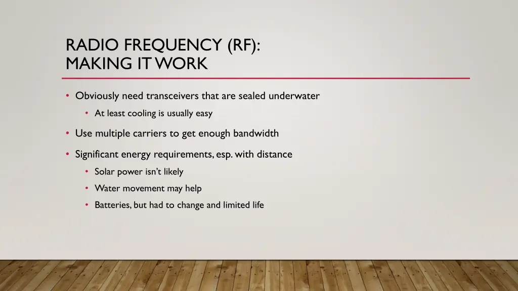 radio frequency rf making it work