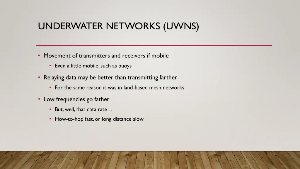 underwater networks uwns 1