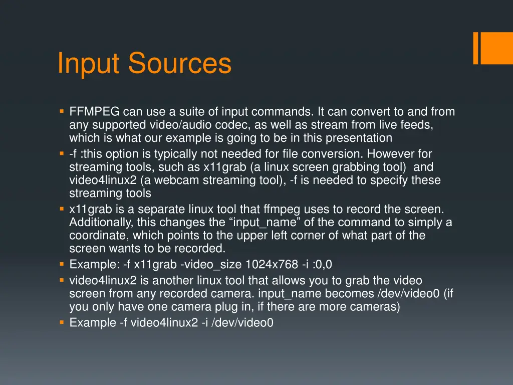 input sources