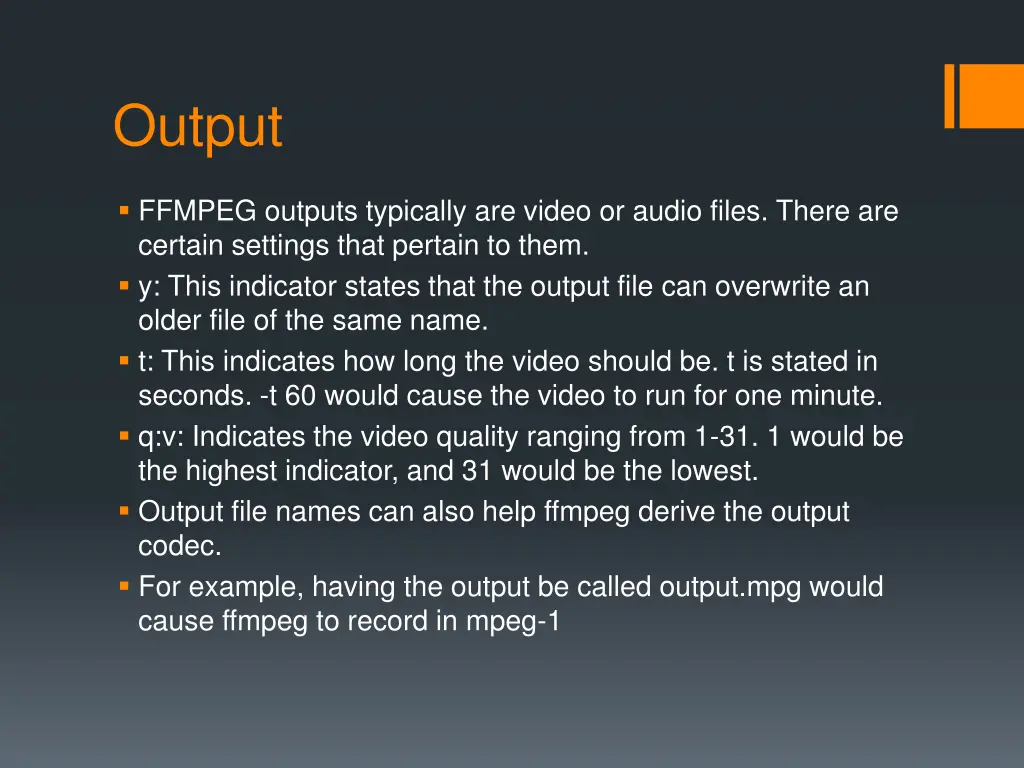 output