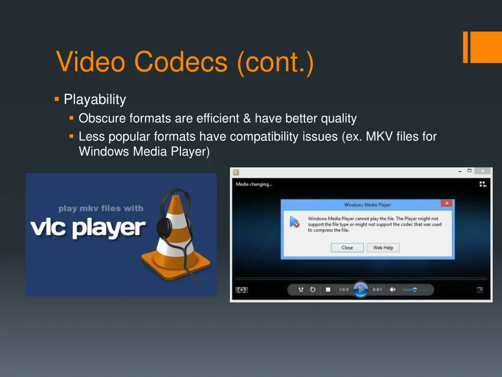 video codecs cont