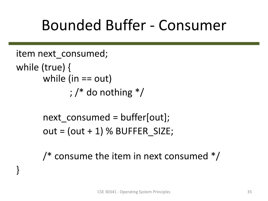 bounded buffer consumer