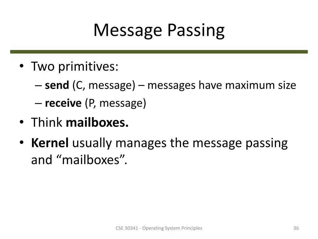 message passing