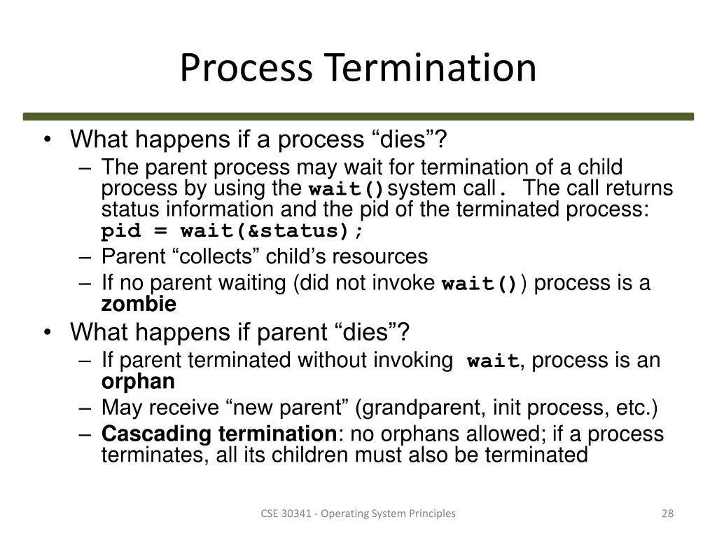 process termination 1