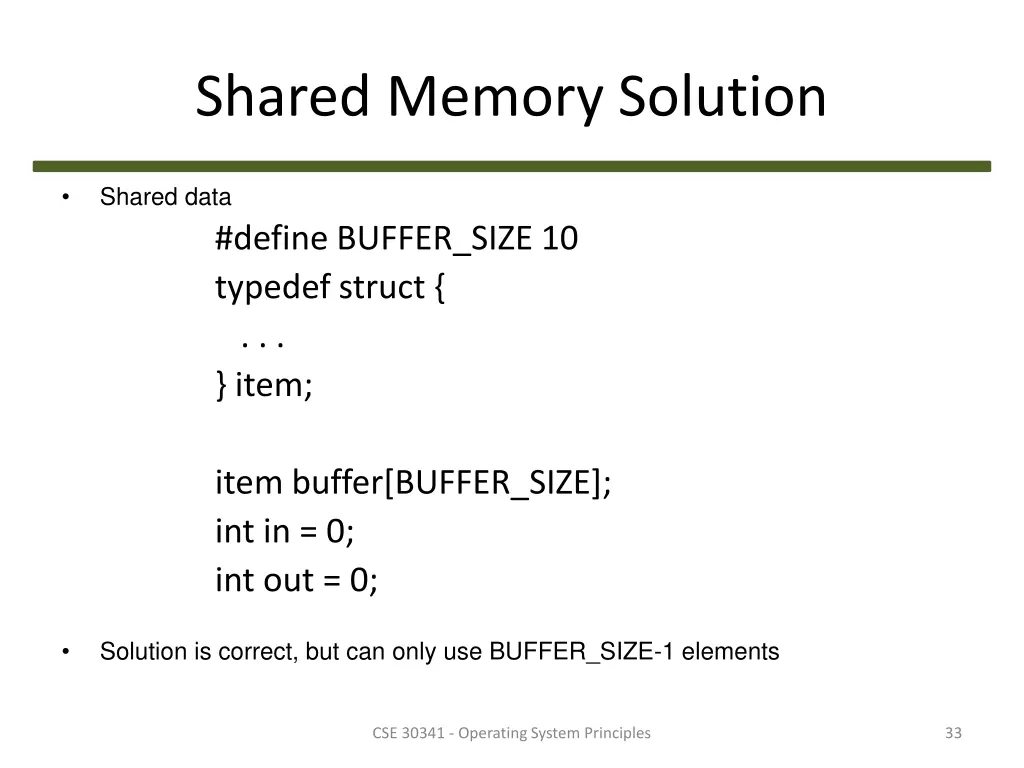 shared memory solution 1
