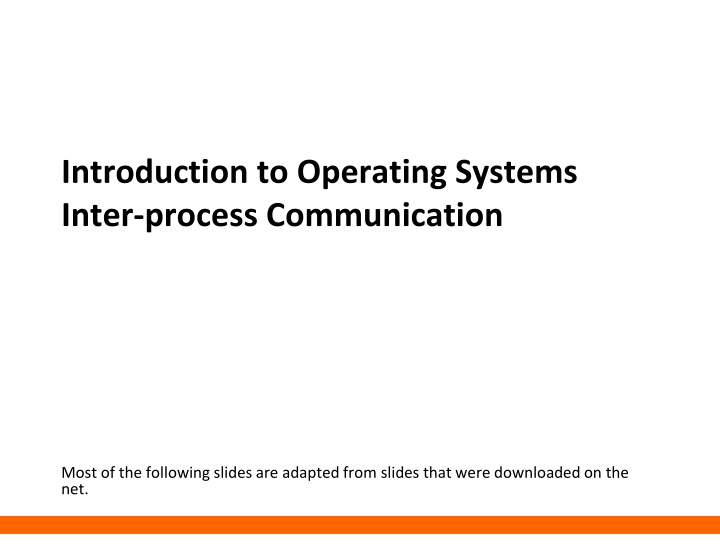 introduction to operating systems inter process