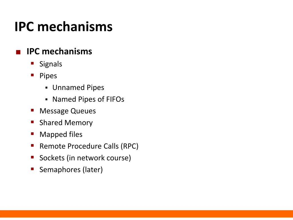 ipc mechanisms