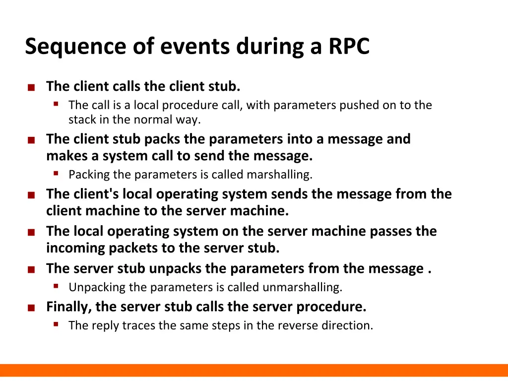 sequence of events during a rpc