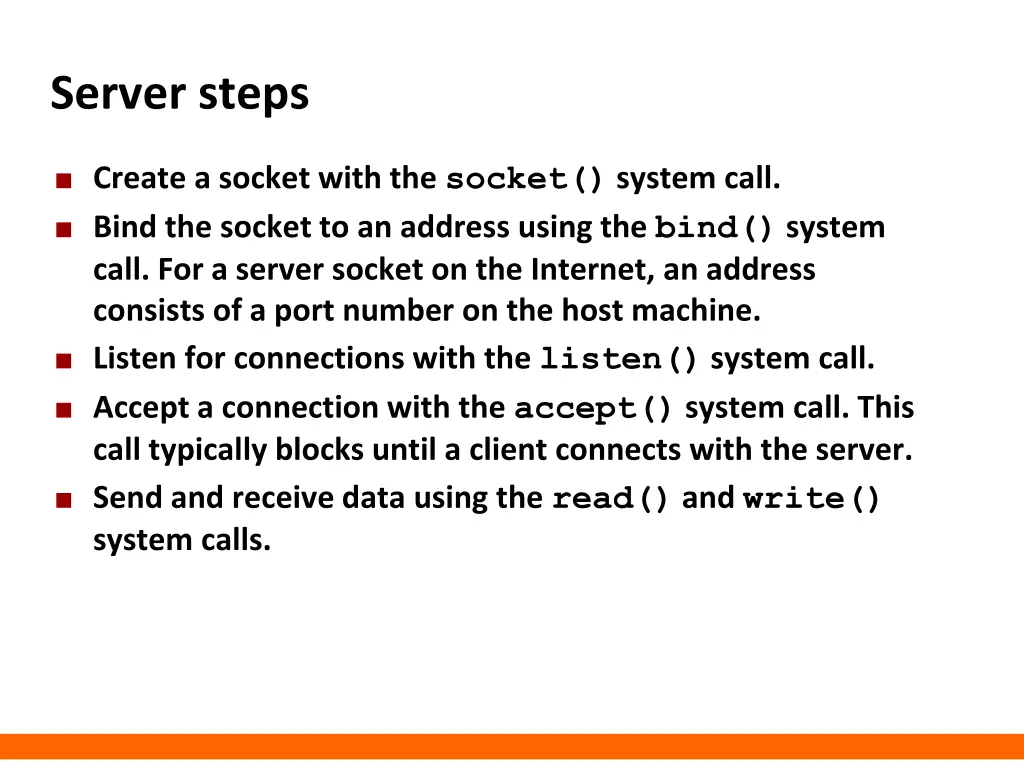 server steps