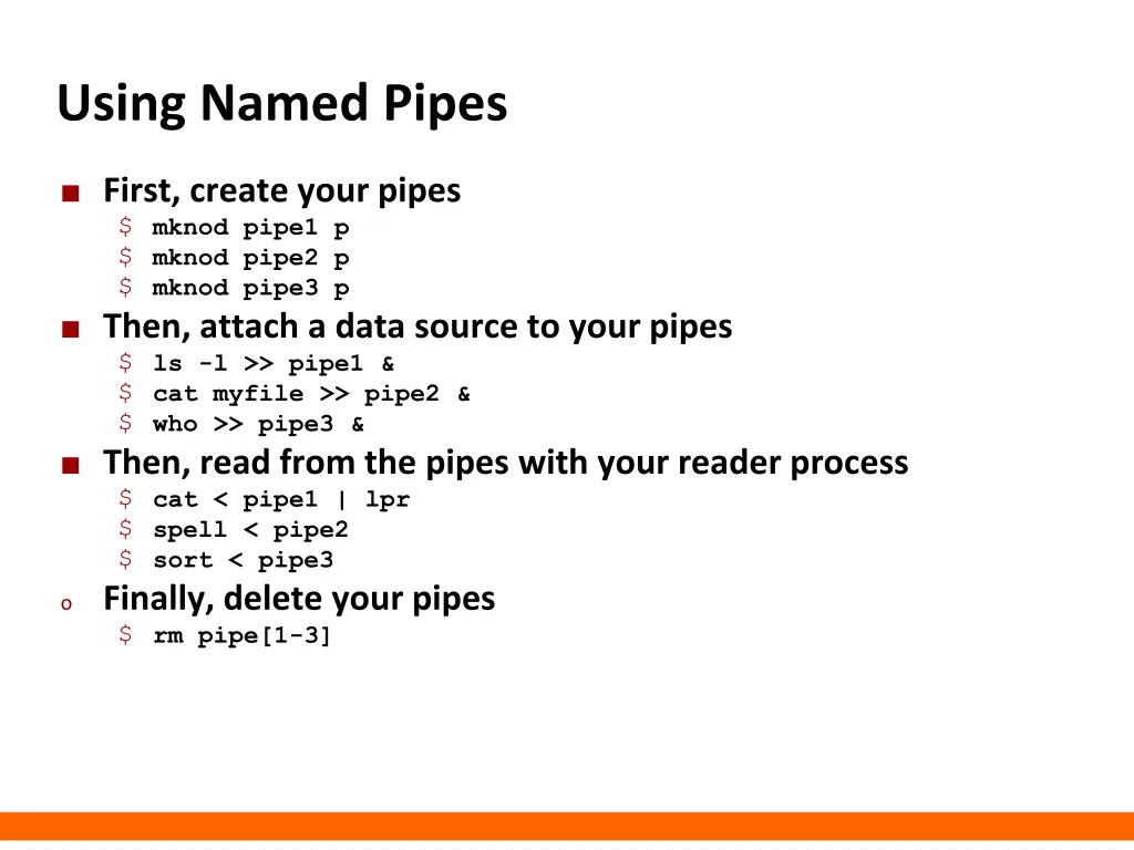 using named pipes
