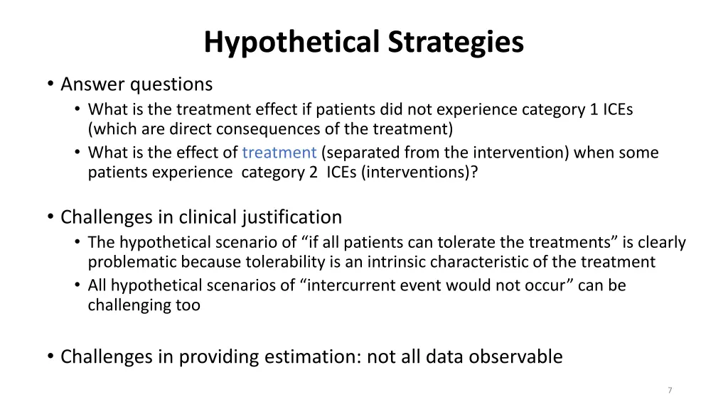 hypothetical strategies