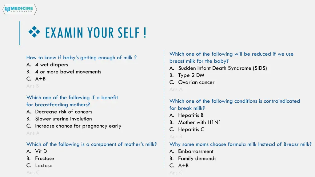 examin your self