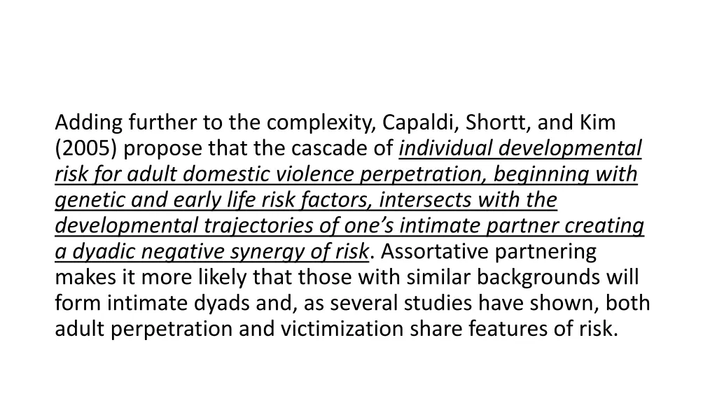 adding further to the complexity capaldi shortt