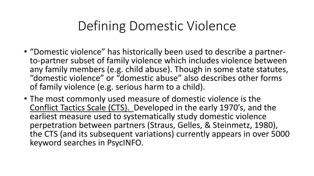 defining domestic violence 1