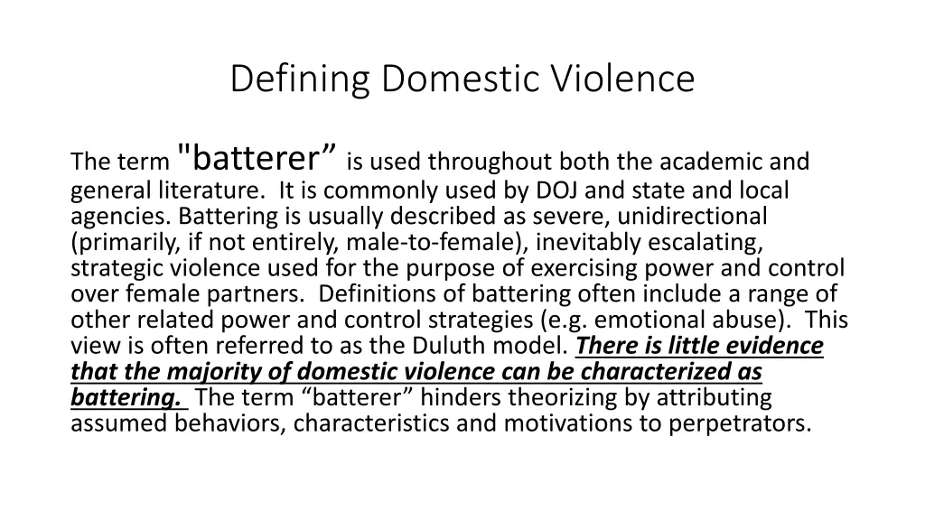 defining domestic violence