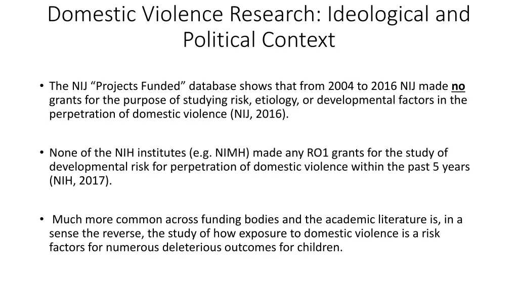 domestic violence research ideological 1