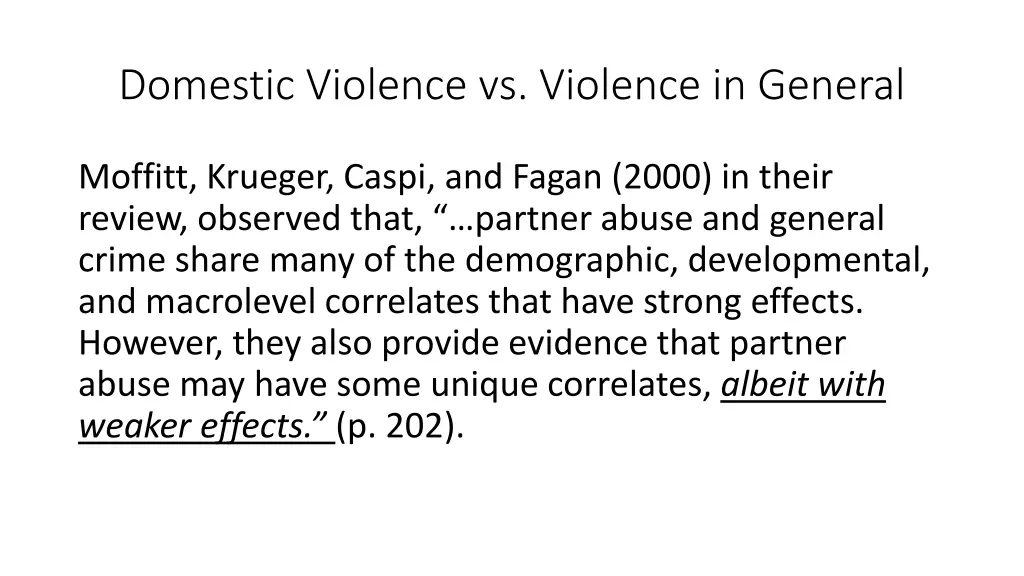 domestic violence vs violence in general 1