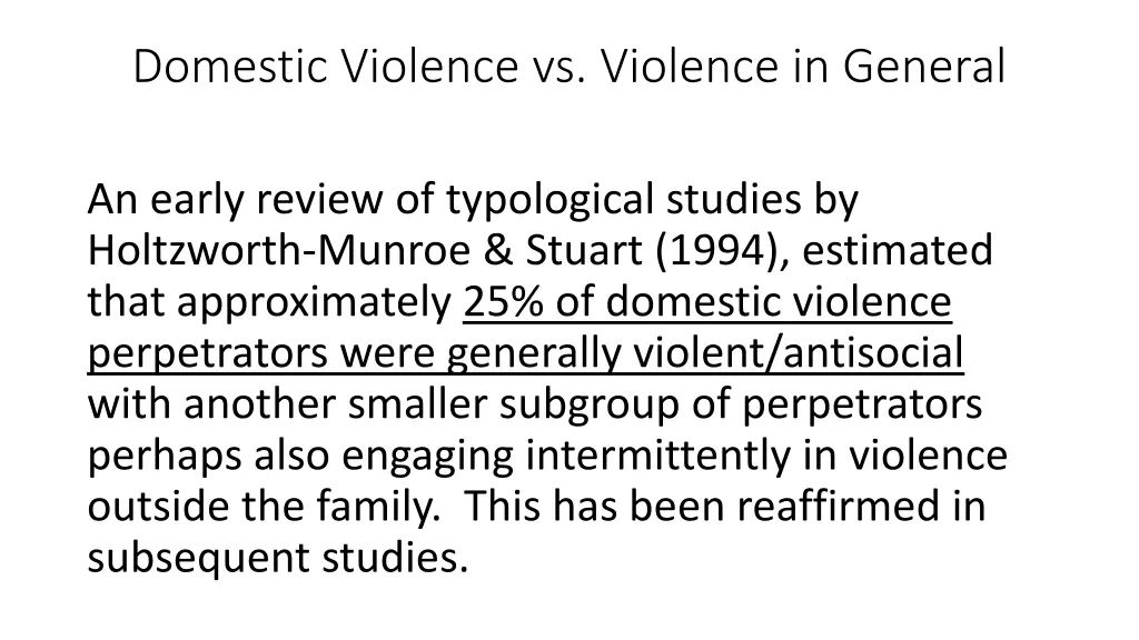 domestic violence vs violence in general