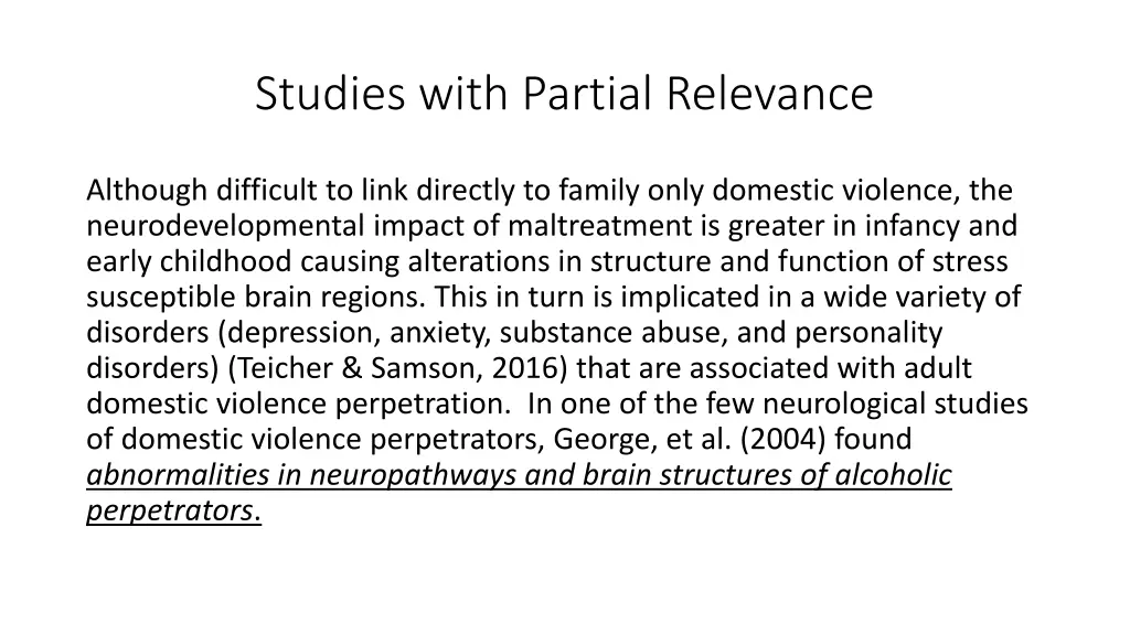 studies with partial relevance 2