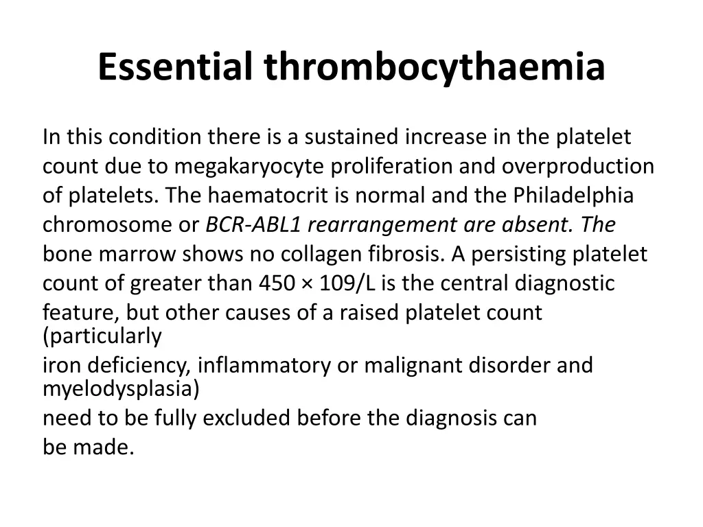 essential thrombocythaemia
