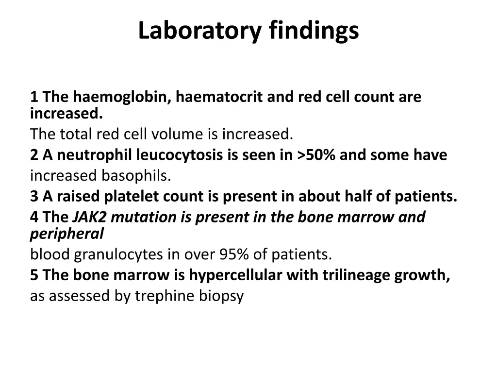 laboratory findings