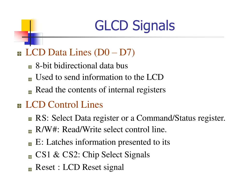 glcd signals