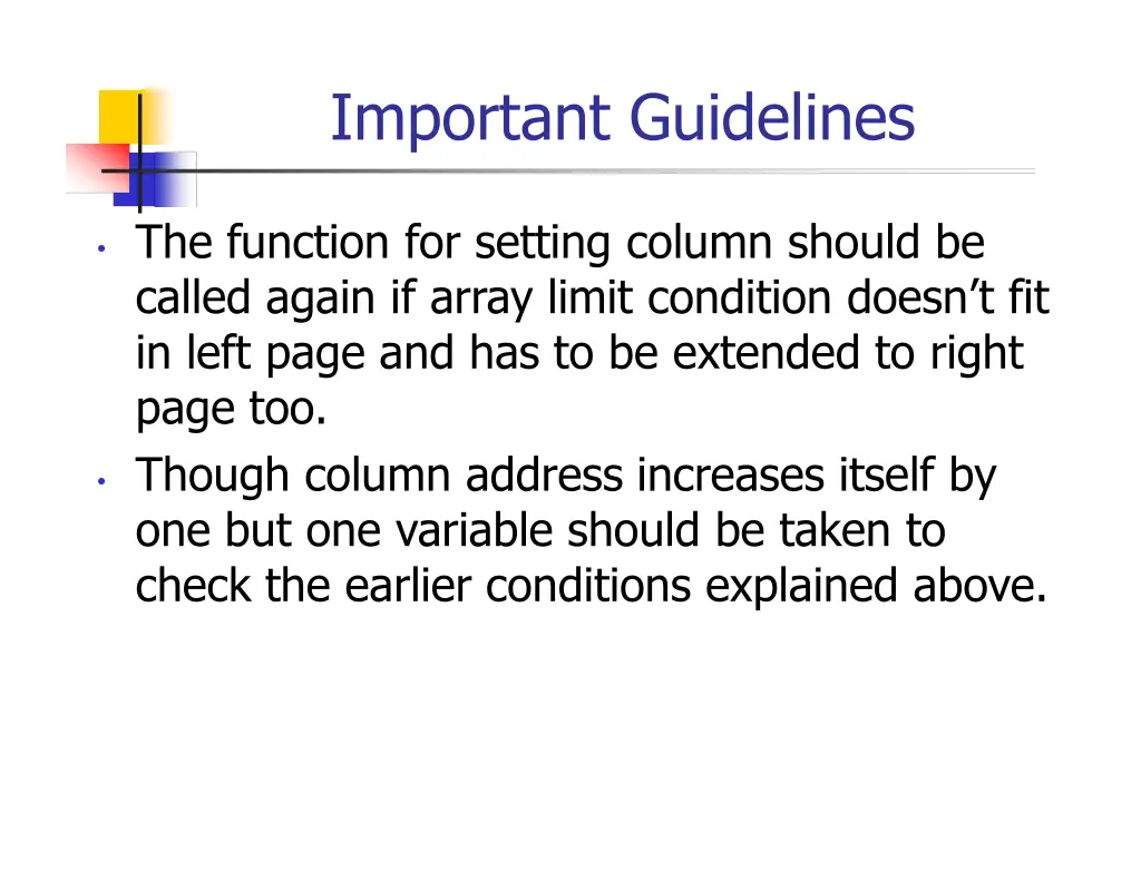 important guidelines 1