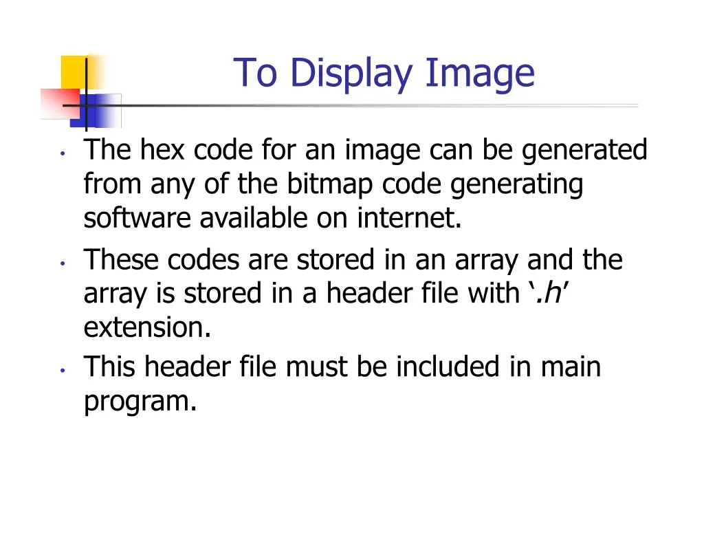 to display image 1