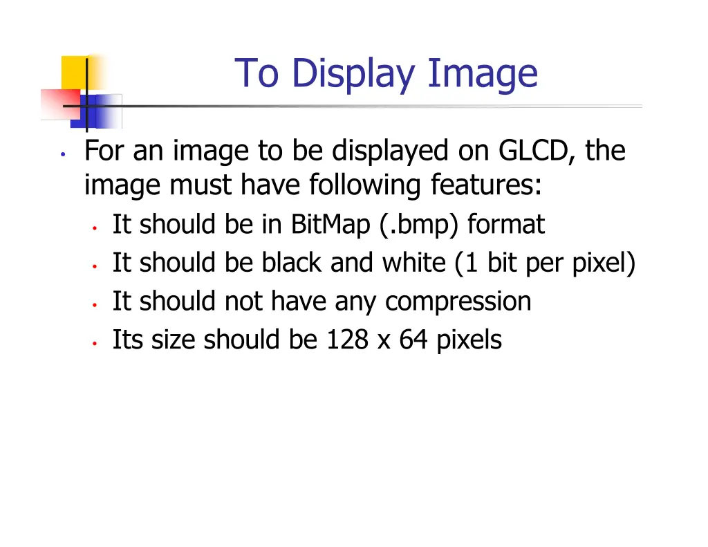 to display image