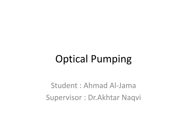 optical pumping