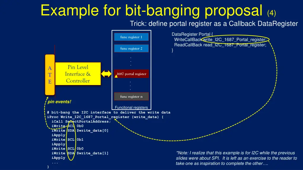 example for bit banging proposal 4 trick define