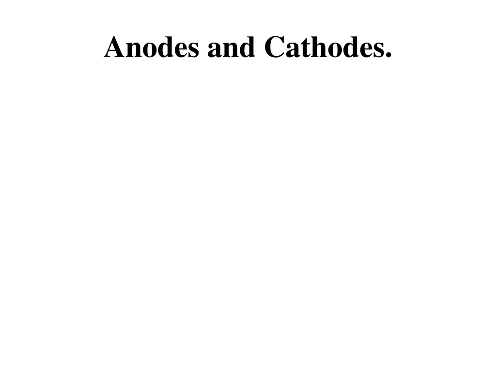 anodes and cathodes