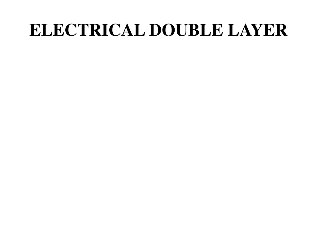 electrical double layer 1