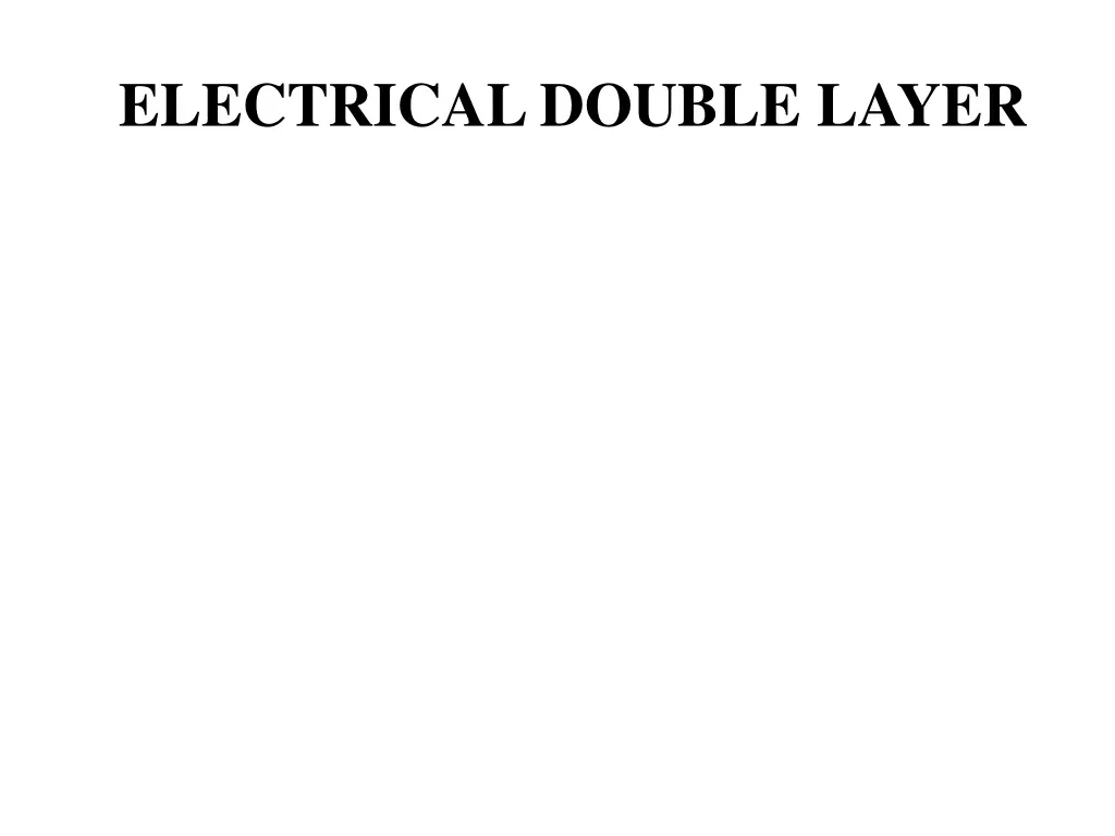 electrical double layer