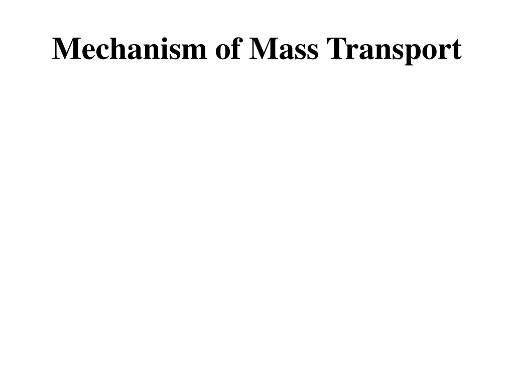 mechanism of mass transport