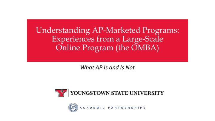 understanding ap marketed programs experiences