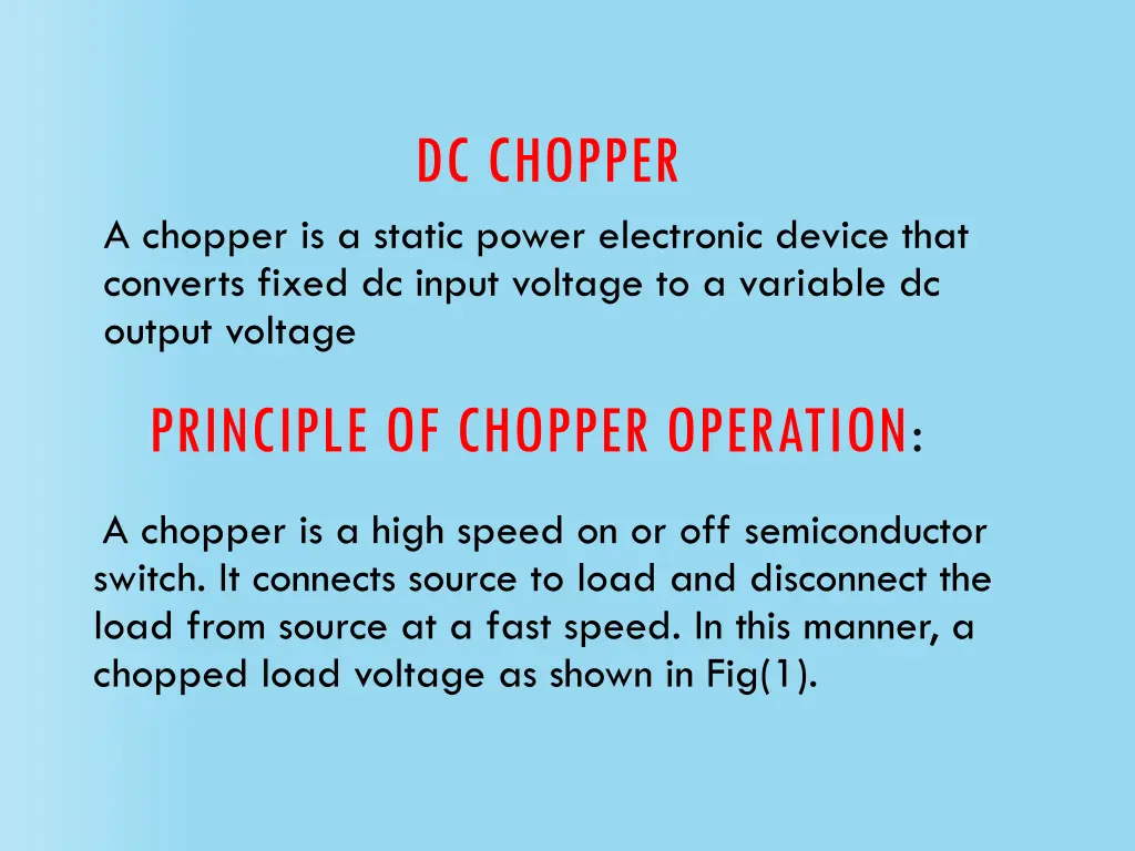 dc chopper