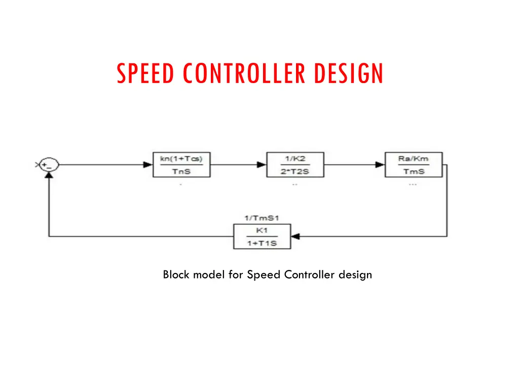 speed controller design
