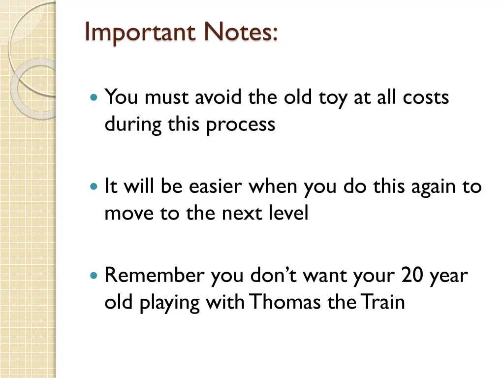 important notes