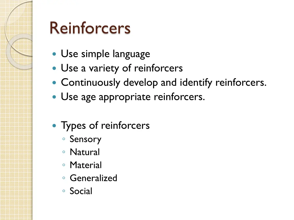 reinforcers