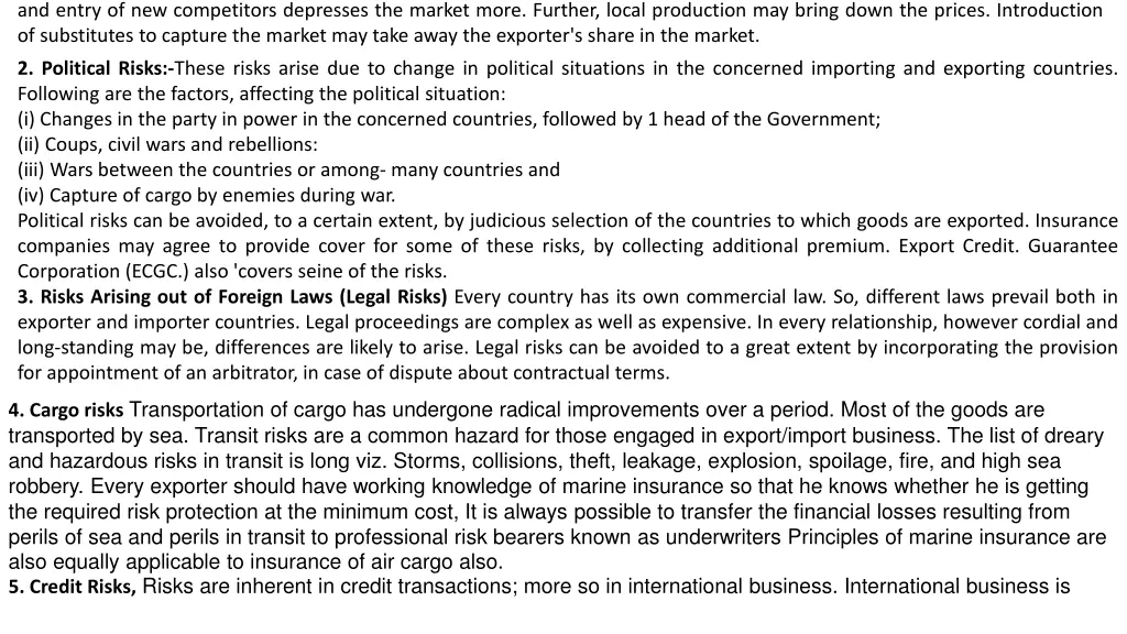 and entry of new competitors depresses the market