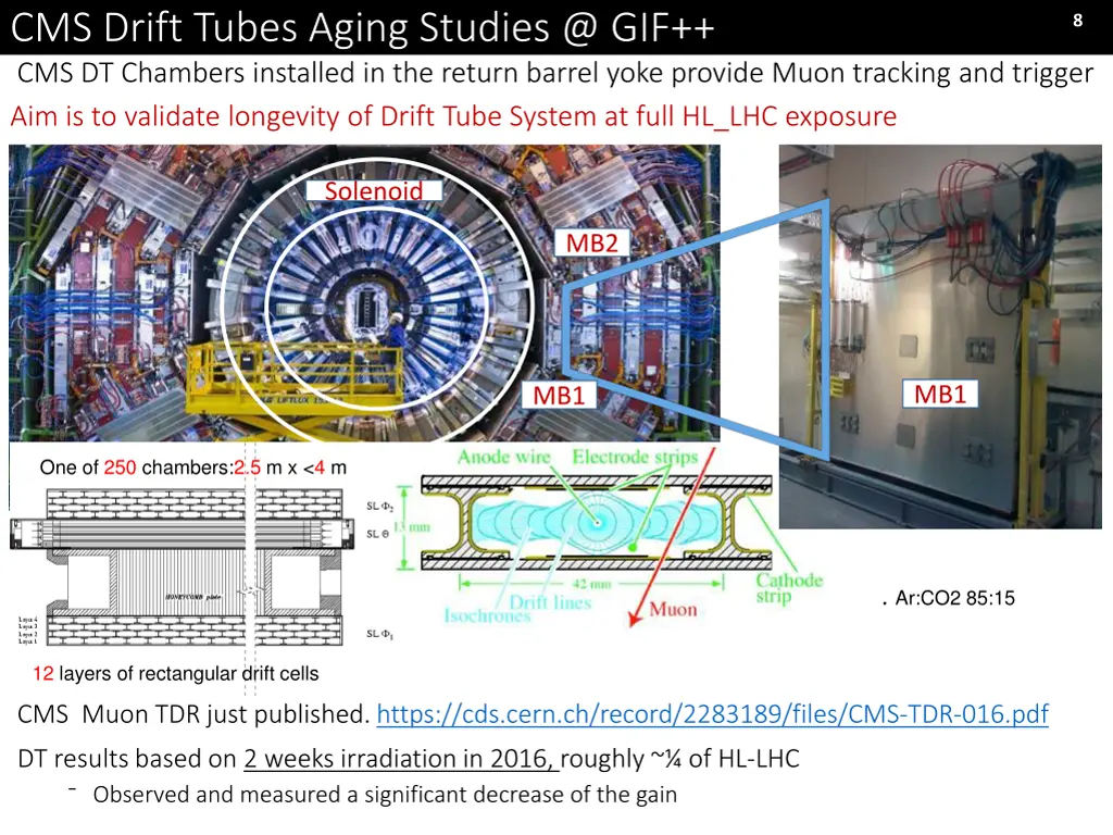 cms drift tubes aging studies