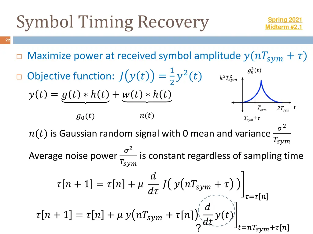 symbol timing recovery 1