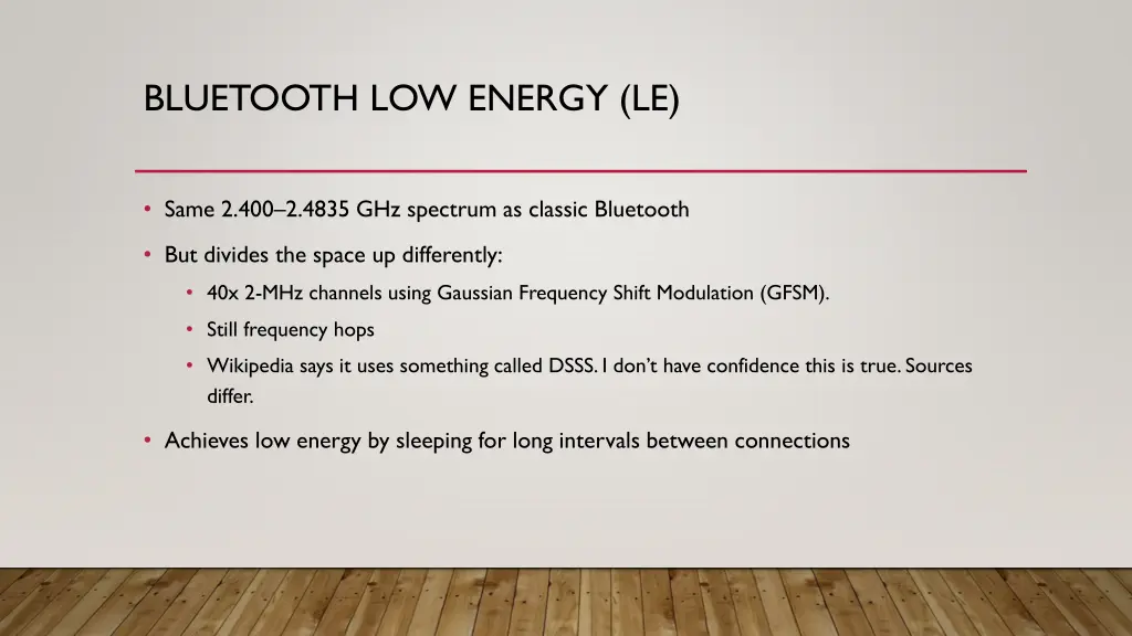 bluetooth low energy le