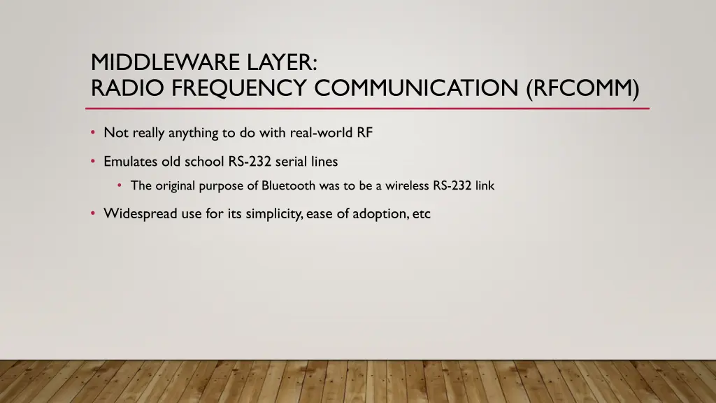 middleware layer radio frequency communication