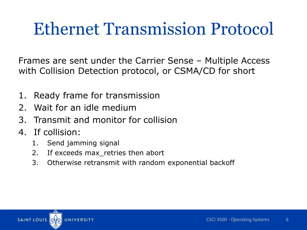 ethernet transmission protocol
