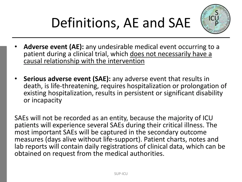 definitions ae and sae